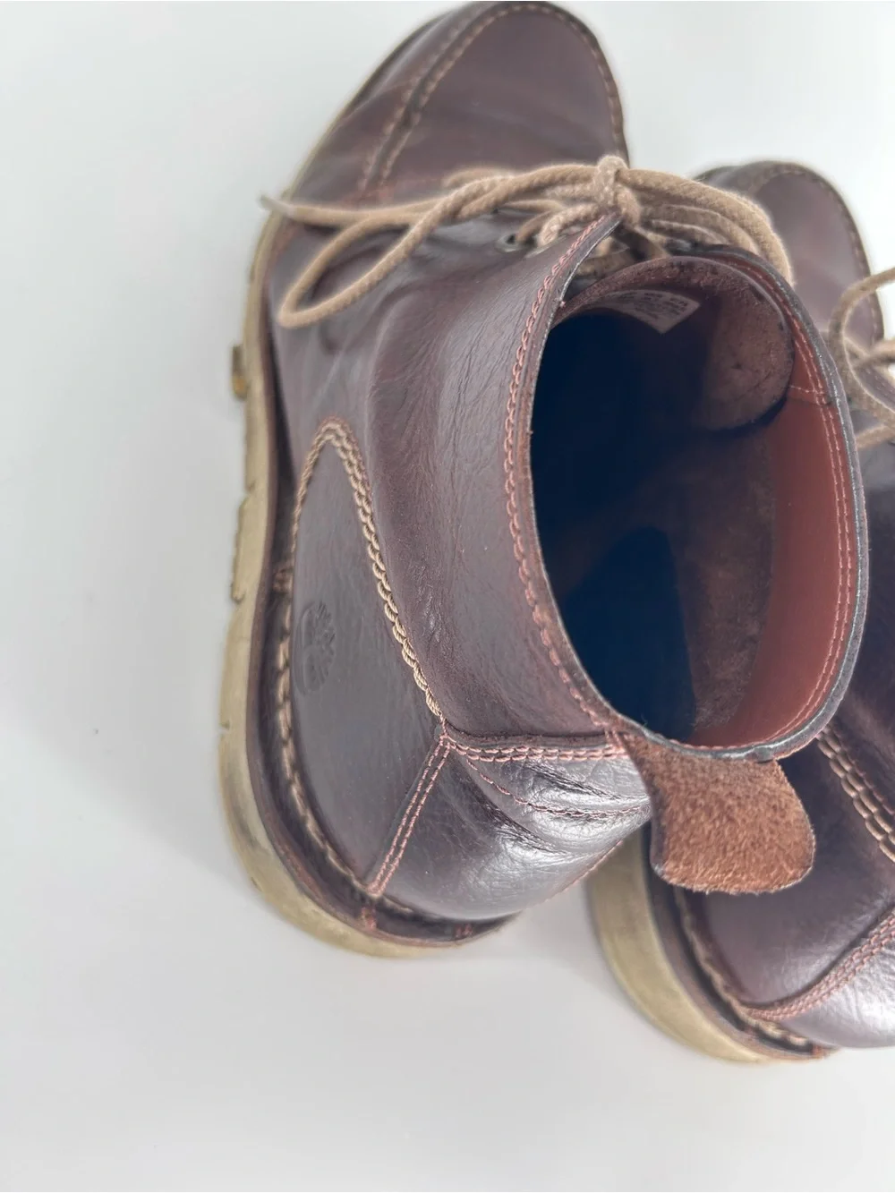 Timberland Dark Brown Leather Chukka Boots with Tan Laces